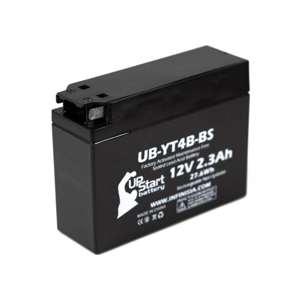 Free, 12V, 3-Pack Motorcycle Yamaha Activated, Battery Maintenance Factory Replacement UpStart SR400 UB-YT4B-BS - 2.3Ah, Battery 400CC for 2004