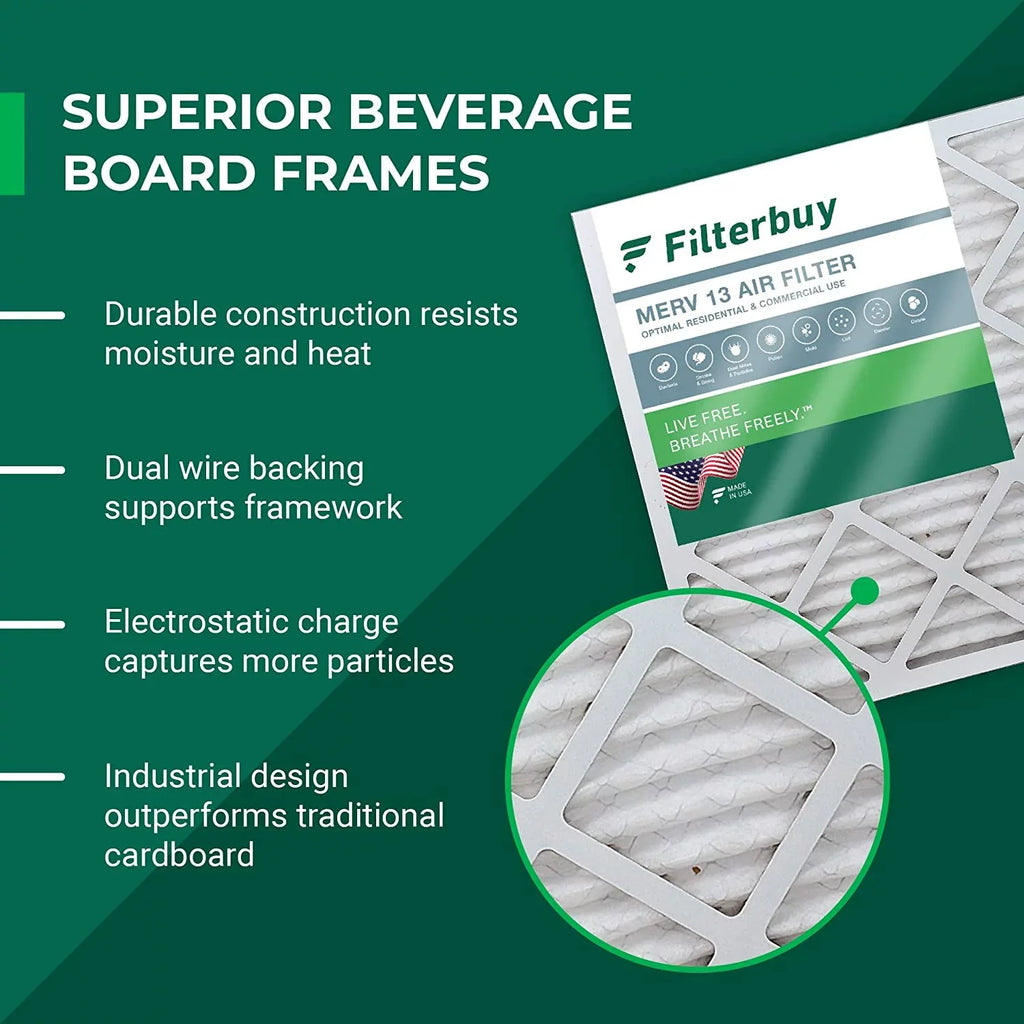 MERV Filters Furnace 10x16x4 Air 13 AC (3-Pack) HVAC Pleated Filterbuy