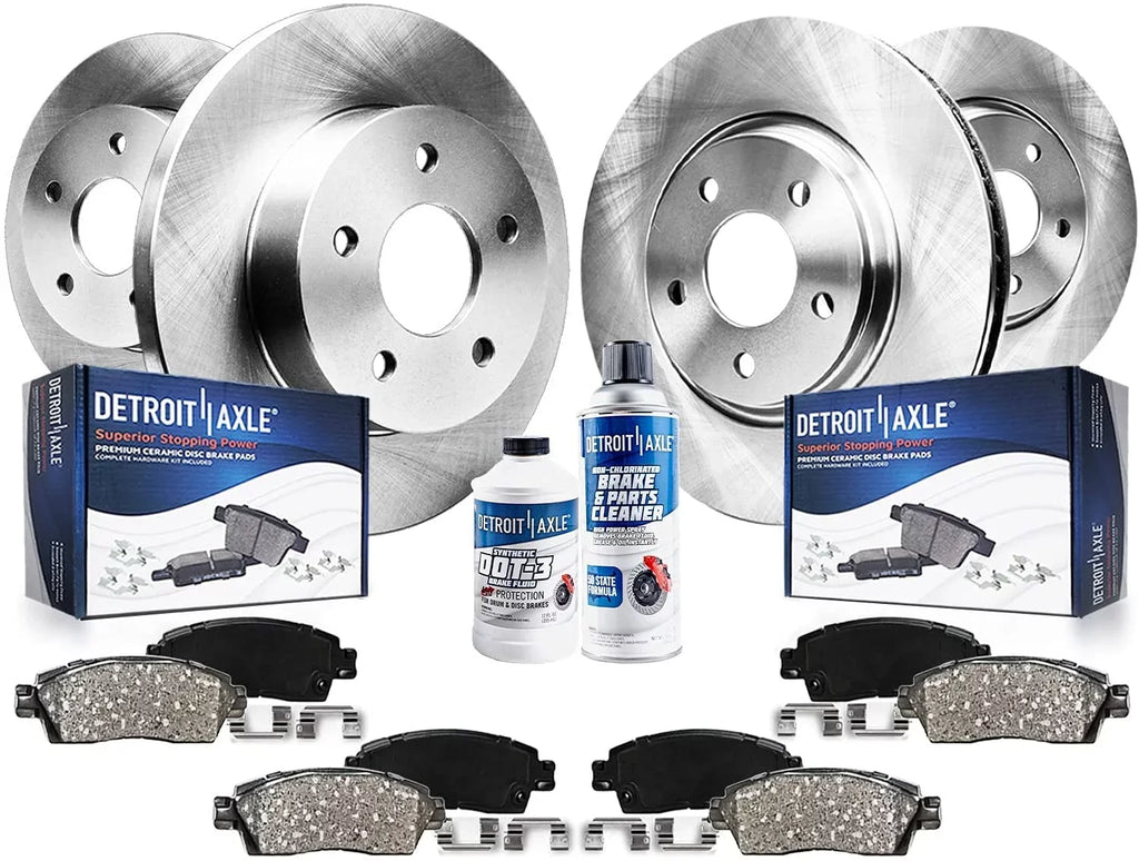 Detroit 2015 MKZ Pads Front : Ford 11.81" Brakes Rotor 2013-2016 Fusion, Brake - and 2013-2019 Axle for Rotors 11.89" and 2013 Ceramic Brake Lincoln Replacement 2016 2014 Kit Rear