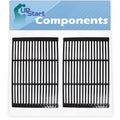 Replacement Barbeque 810-8532-S Compatible Enameled - Grid Porcelain Cooking Grates BBQ 19" Parts for 2-Pack Iron Grill Cast Charmglow