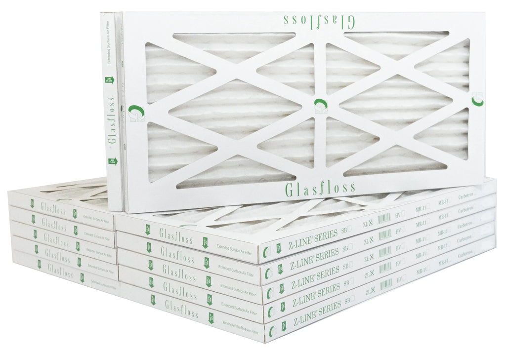 Glasfloss 13x20x1 19.5x7/8 - in - inch) Furnace 12.5 Made MERV 10 (Actual Size: Air Filter - x -Qty:12 USA