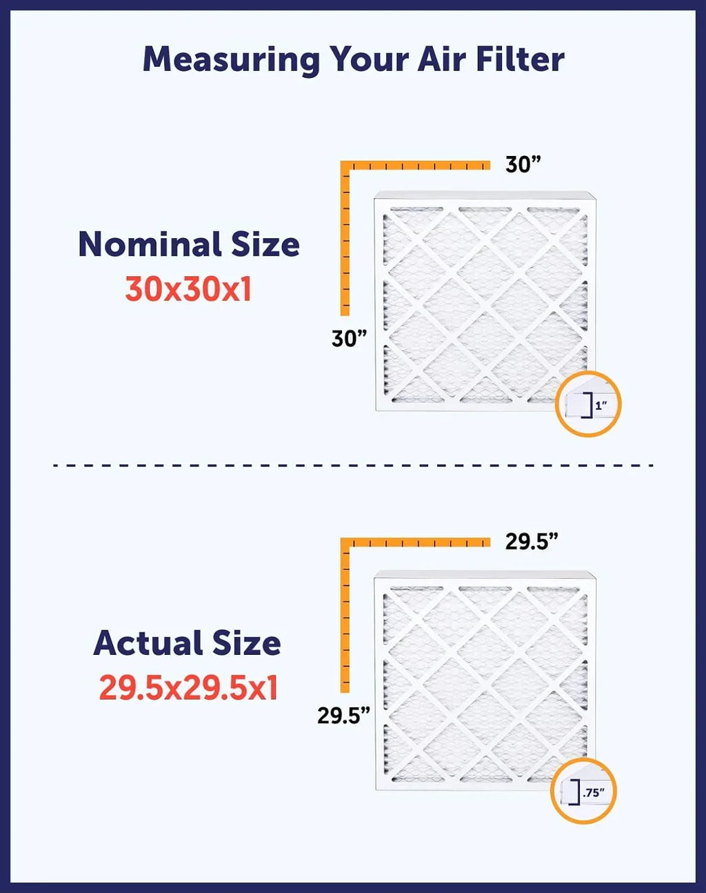 x HVAC 15.5 Size: 24.5 Filter | Filter x MADE | MERV .75" 15.5x24.5x1a IN Pleated USA | | Actual Air 8 King Furnace 3-PACK A/C Filters