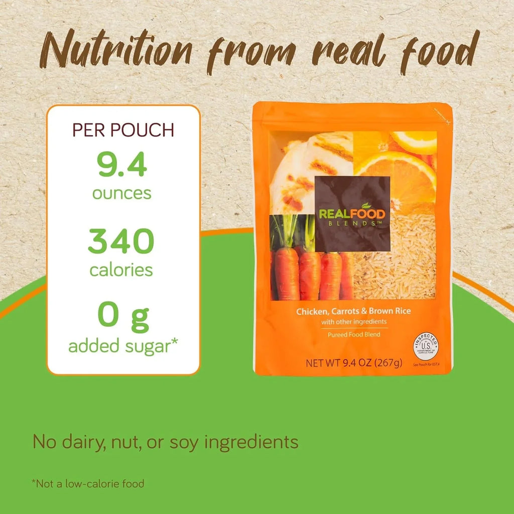 Fed Carrots Brown of Real 9.4 People Chicken, 12) Oz - Rice Blends Food for - - Orange Meals Tube (Pack & Pouch