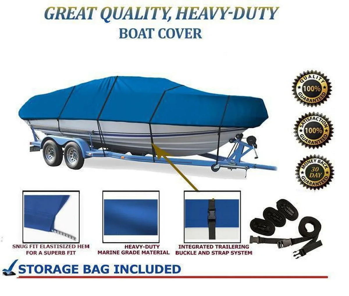 WELLCRAFT COVER for 2000 GREAT BOAT ECLIPSE BLUE, I/O QUALITY Compatible 1998 SC/SCS