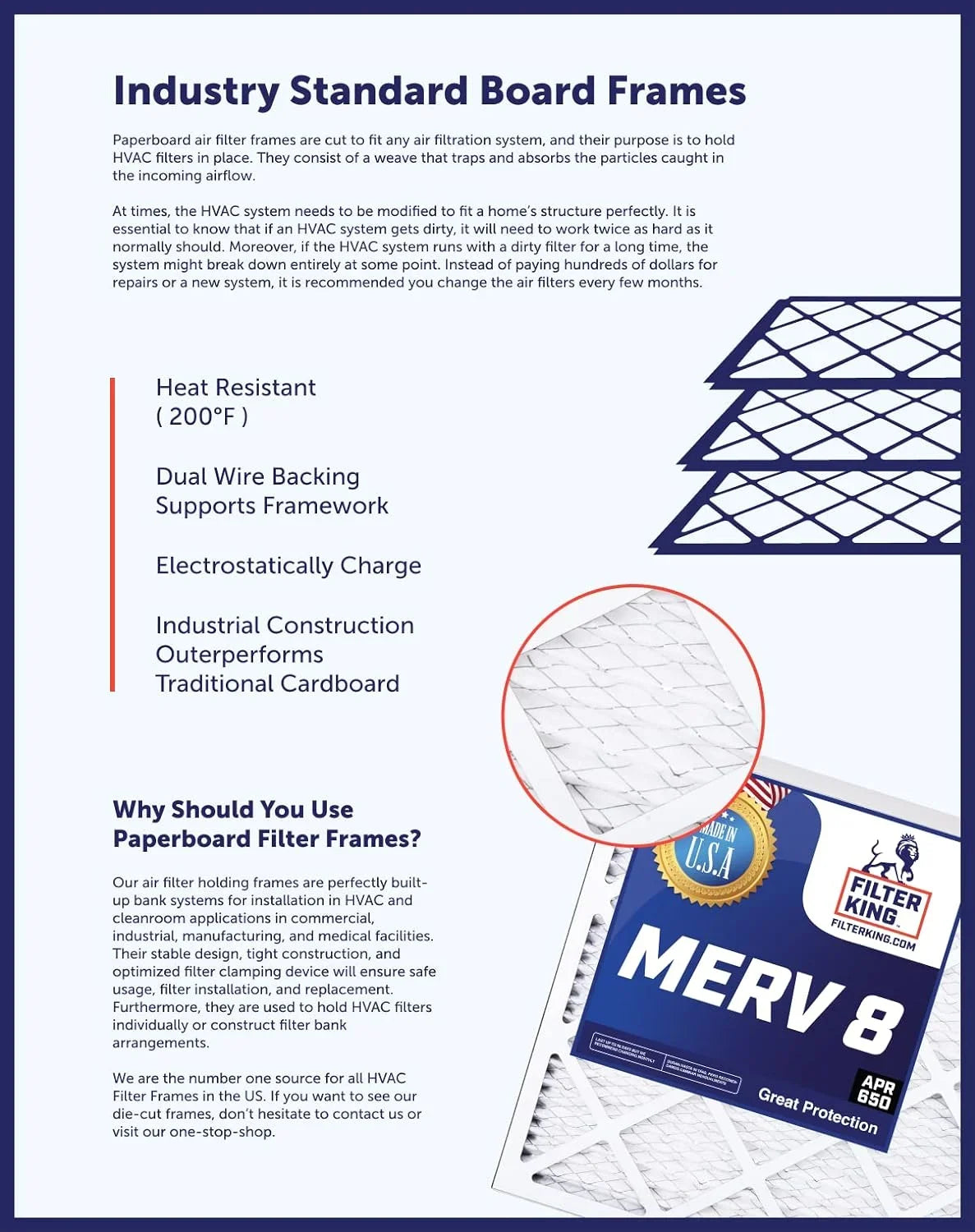 | x A/C MERV x HVAC Actual 8 | Furnace USA King 33 33x48x1a Air IN Pleated | Filters .75" Filter 4-PACK MADE Filter | 48 Size: