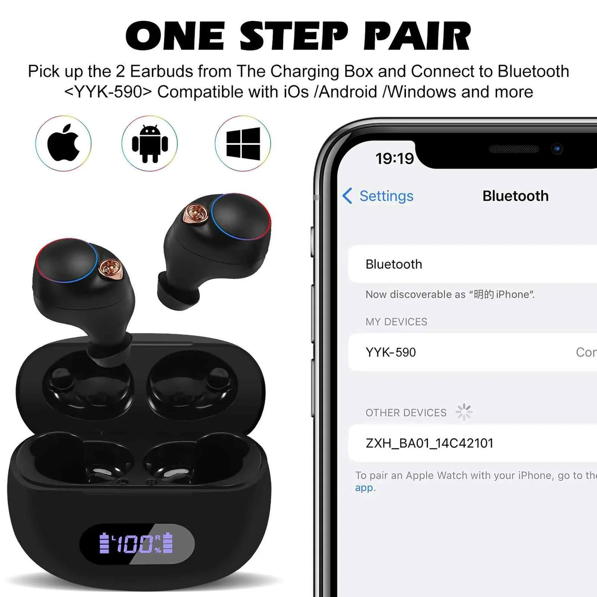 Connection, + True Bluetooth with Case, 5.2 Yoga Charging Connect, Compatible Bass Bluetooth Lenovo Smart Wireless Boost IPX5 Tab Black, Earbuds Balanced, Water UrbanX Resistance, Dual