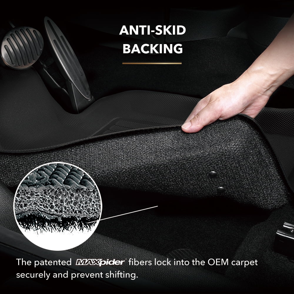 Second RX/RX Row 3D - with compatible LEXUS HYBRID KAGU MAXpider Floor 2016-2022 Mat (BLACK)
