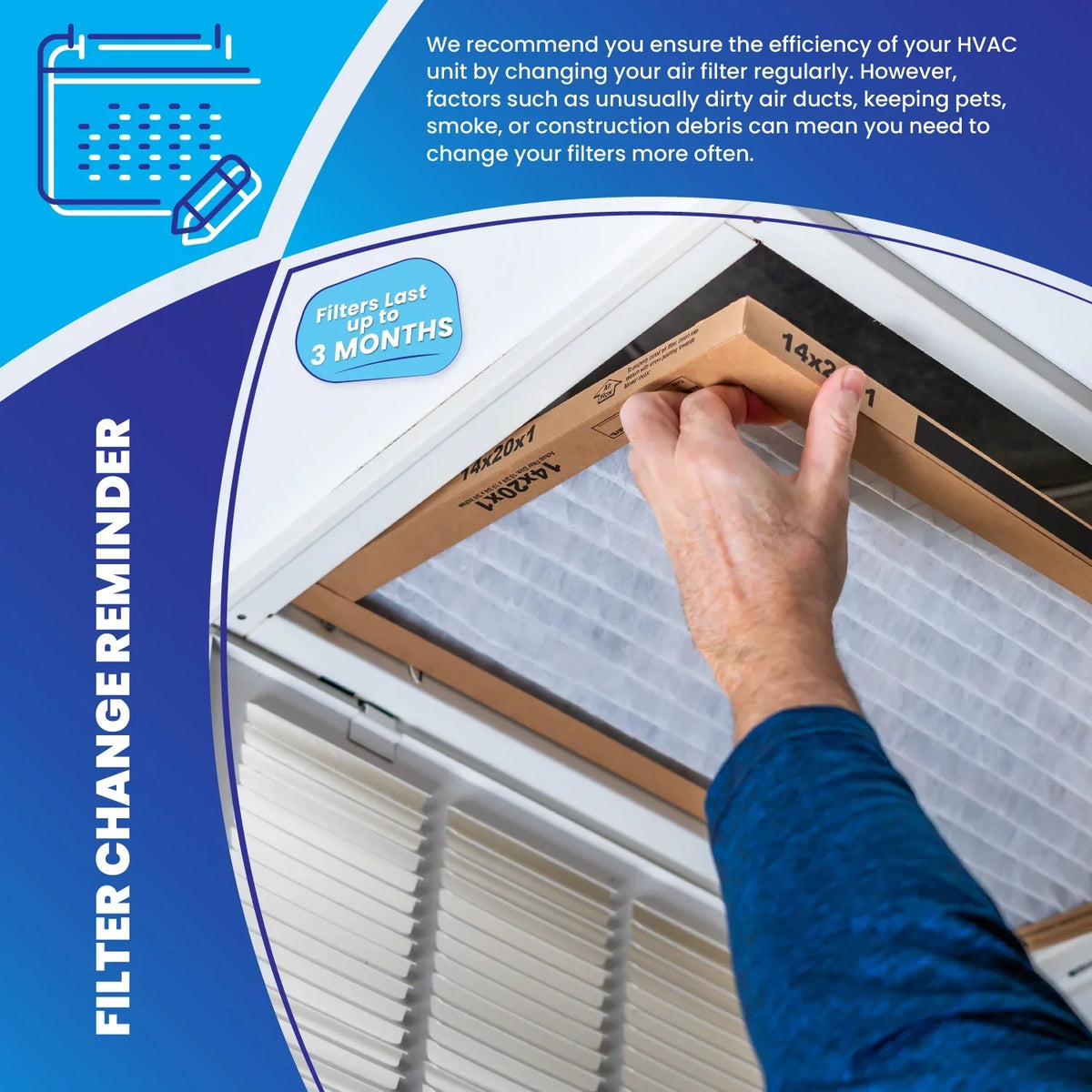 14x30x1 Filter Pack) (4 Arm Air and Hammer
