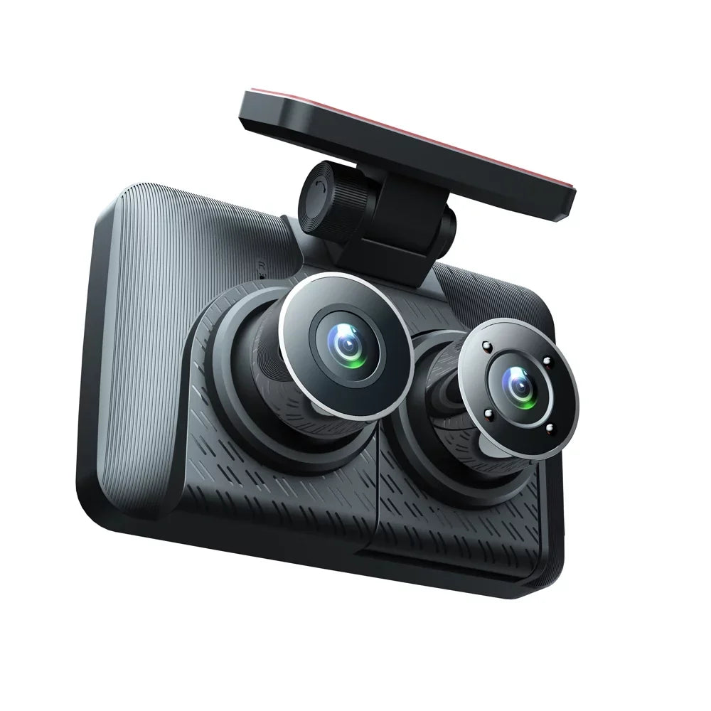 Clear Recorder Camera Cameras Mirror Rearview Shinysix 3 Car Video Car Safety Recorder Angle Recording Driving Dash Cam Camcorder 4in Wide Car Auto