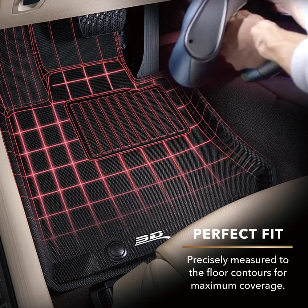 Row (BLACK) 3D KAGU Mat 2020-2023 6-SEATS Floor MAXpider compatible CX-9 - with MAZDA Third